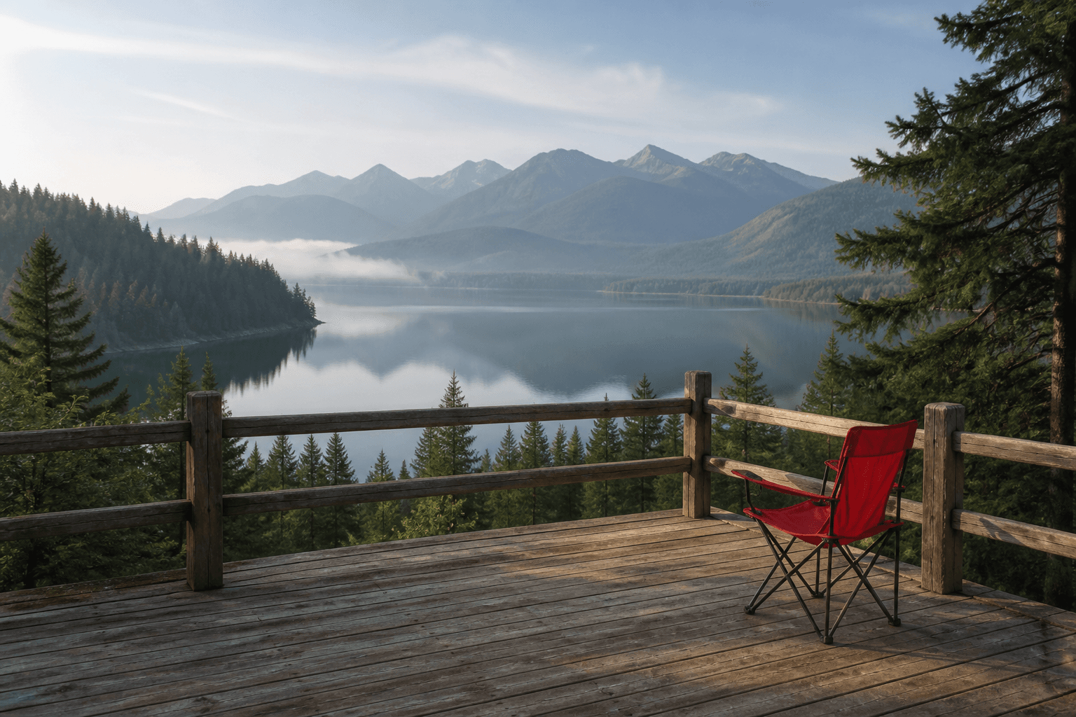 Travel photo before removing the red chair